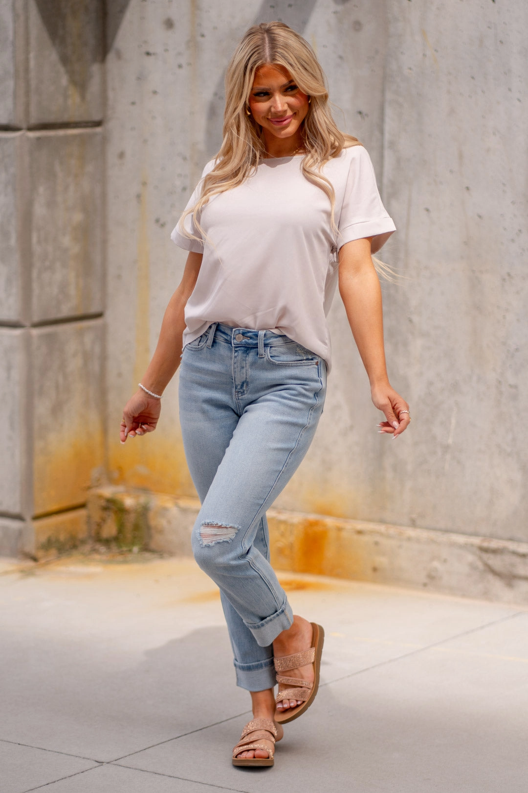 Star Pocket Mid Rise Boyfriend Regular & Plus Sizes Daily Attire