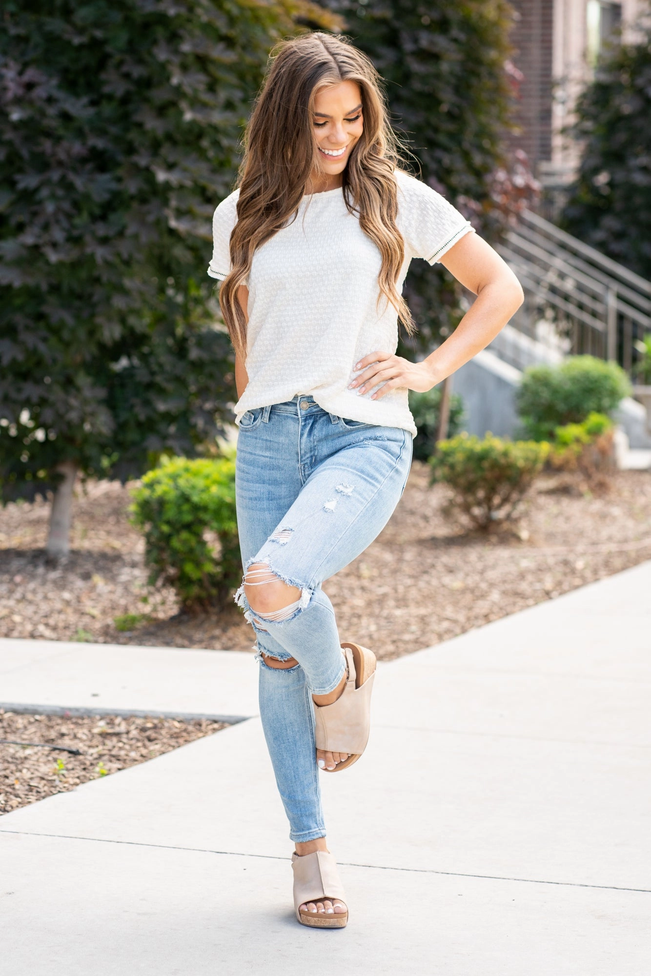 Low Maintenance Fabric Clear Headedness Amber Mid Rise Ankle Skinny