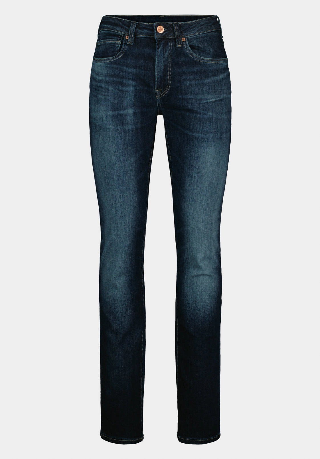 Slim Ash Men's Jeans, Contrast Whiskered Indigo - BM26024 Daily Wear Summer Vibes Music Event Ultra Basic