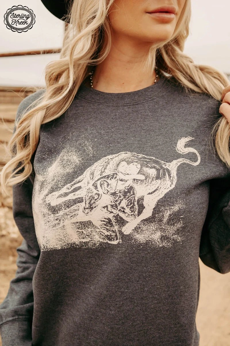 Steer Wrestler Sweatshirt AllDay Comfort Chic Look