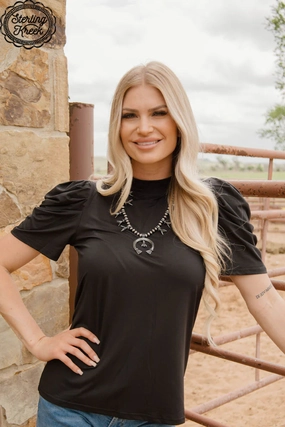 RawHemDetail QuickDrying Sterling Kreek Always Classy Black Top