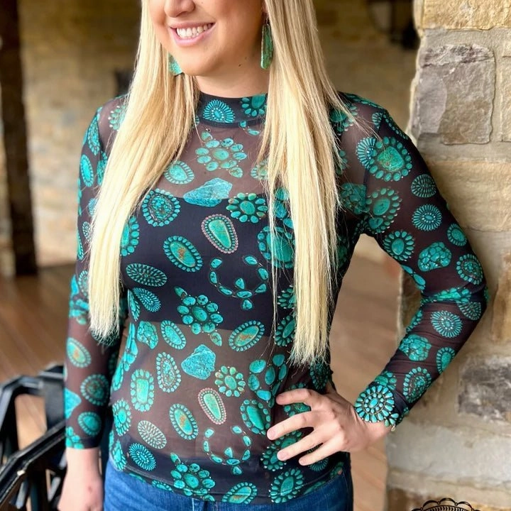 Four Way Stretch Eco Conscious Packaging Sterling Kreek Forever In Turquoise Top