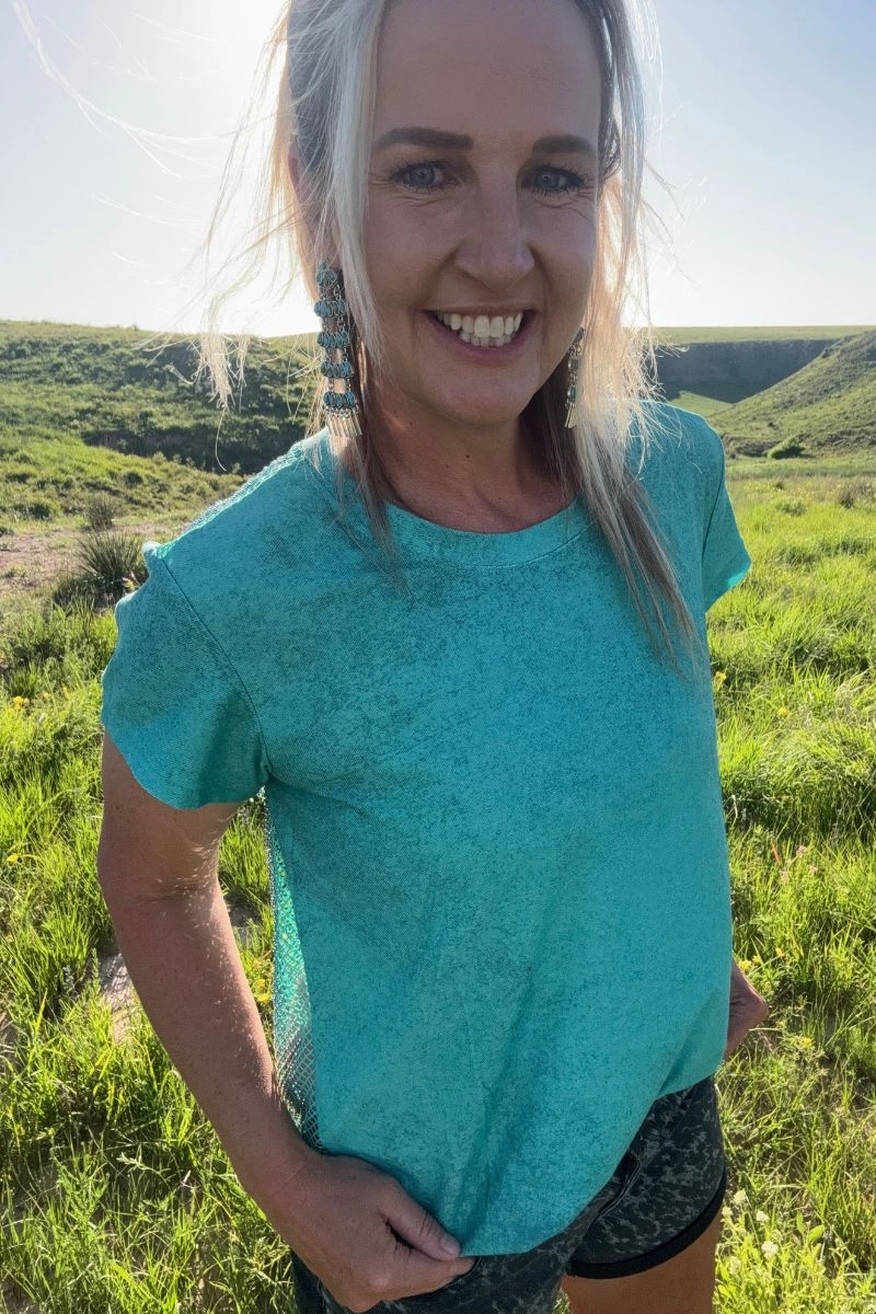 Sterling Kreek Hit The Backroads Rhinestones Top Comfortable Design