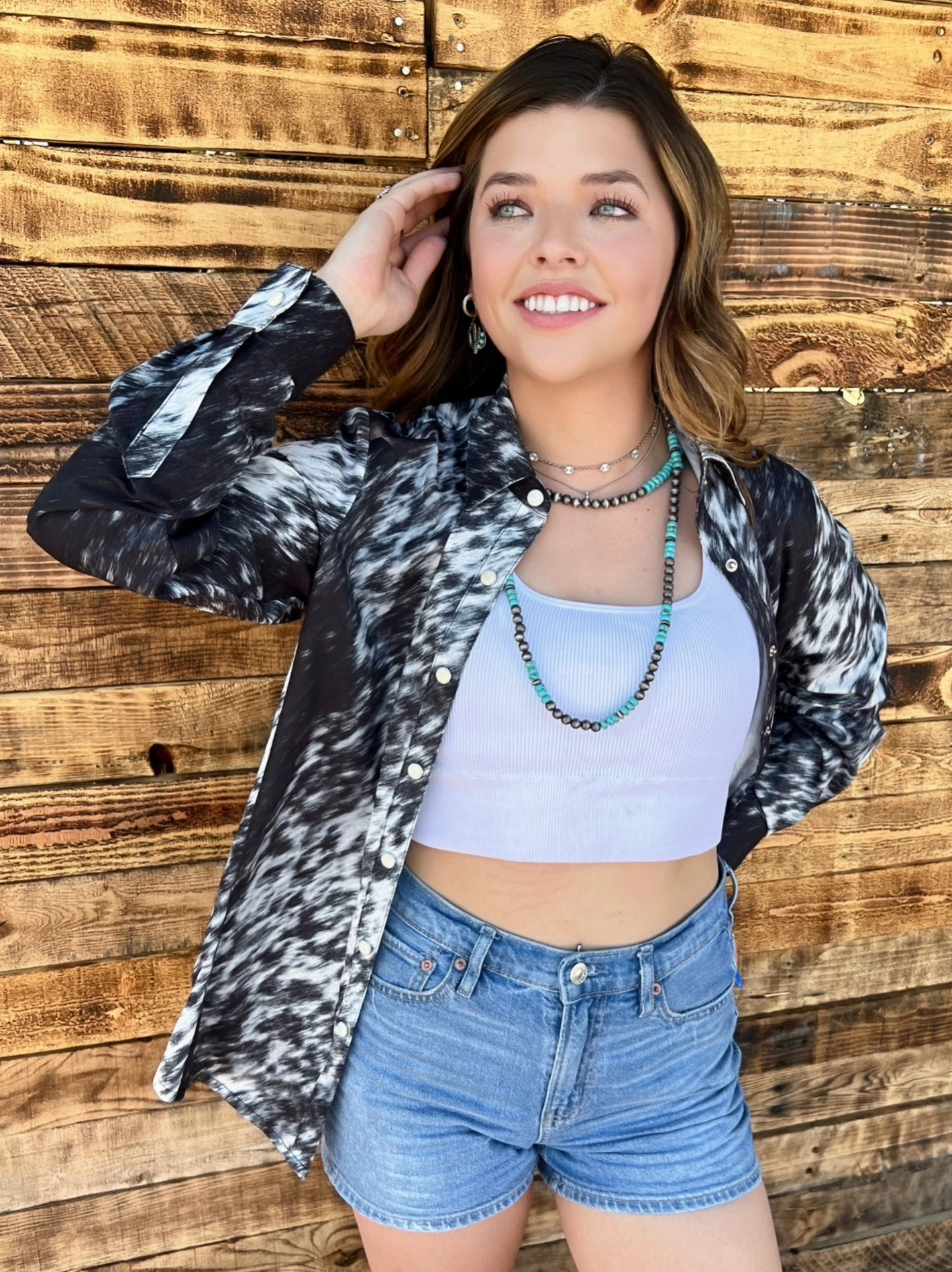 Sterling Kreek Let's Get Western Button Up Top YarnDyedQuality Everyday Look