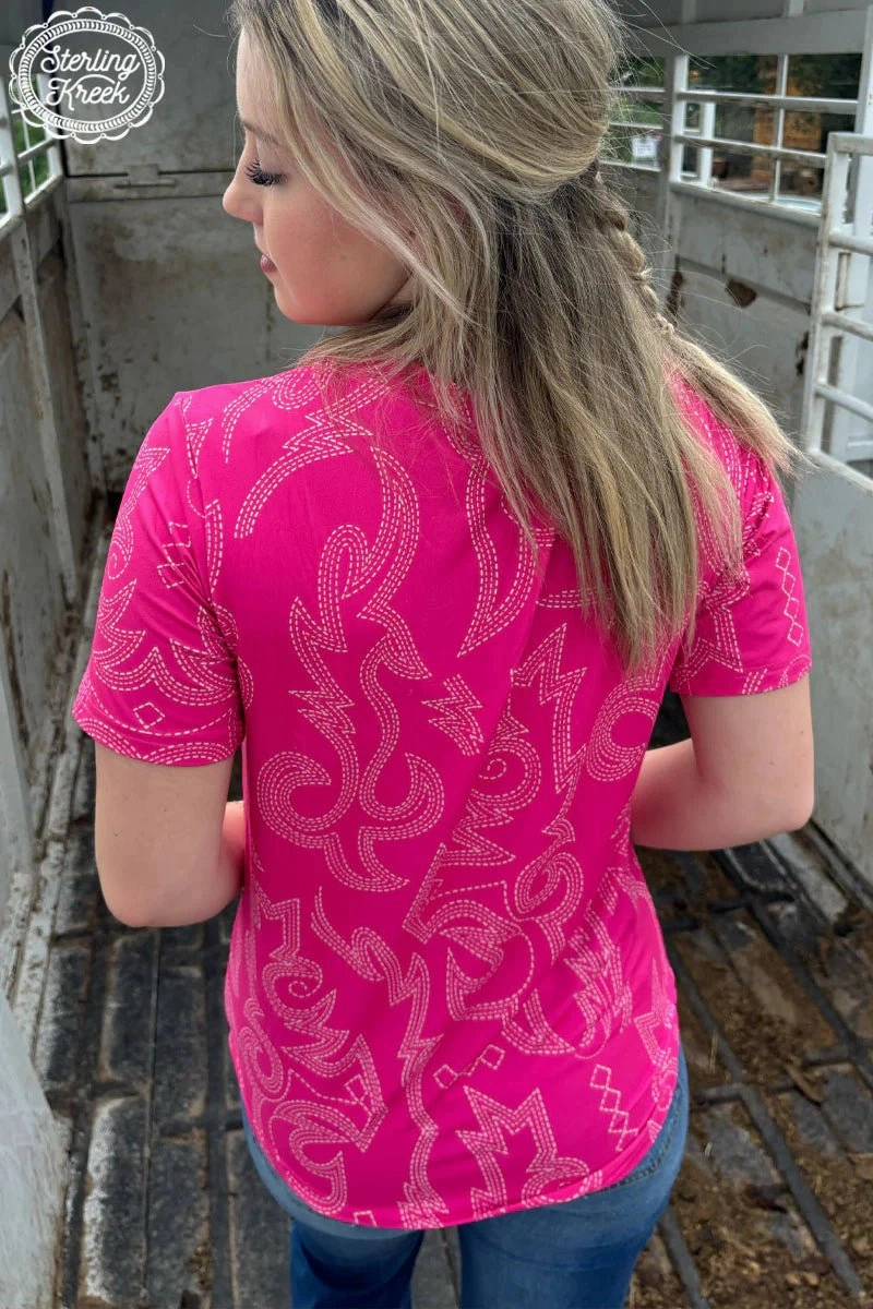 Sterling Kreek PLUS Watermelon Crawl Top Wrinkle Resistant Finish