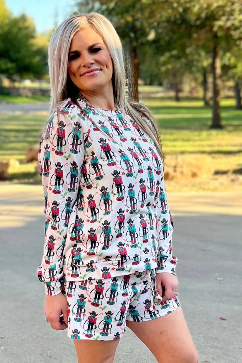 Anti Cling Finish Sterling Kreek Ropin' Around The Christmas Tree Jams - SHORTS ONLY