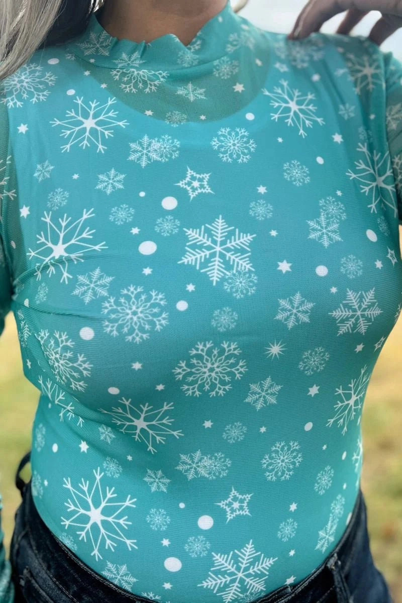 UltraSoftLining Sterling Kreek Winter Wonderland Mesh Top