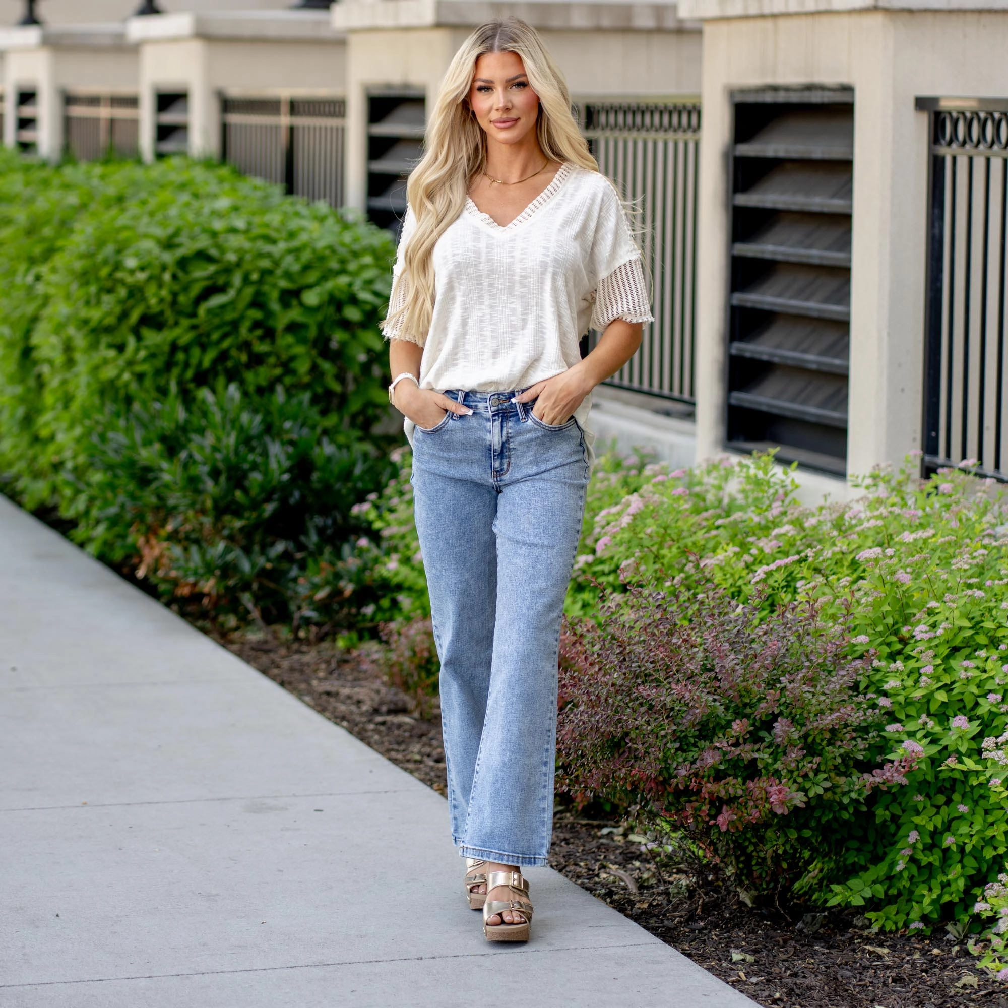 Stonewell High Rise Straight Leg Regular & Plus Sizes Casual Friday Picnic Style Nature Lover Non Irritating Inner Lining