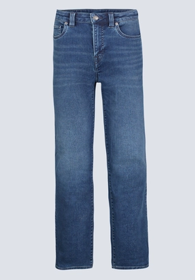 Straight Six Men's Freedom Flex Jeans, Whiskered Indigo - BM26018 Trend Setter Chill Outfit Student Outfit Water Efficient Wash Process