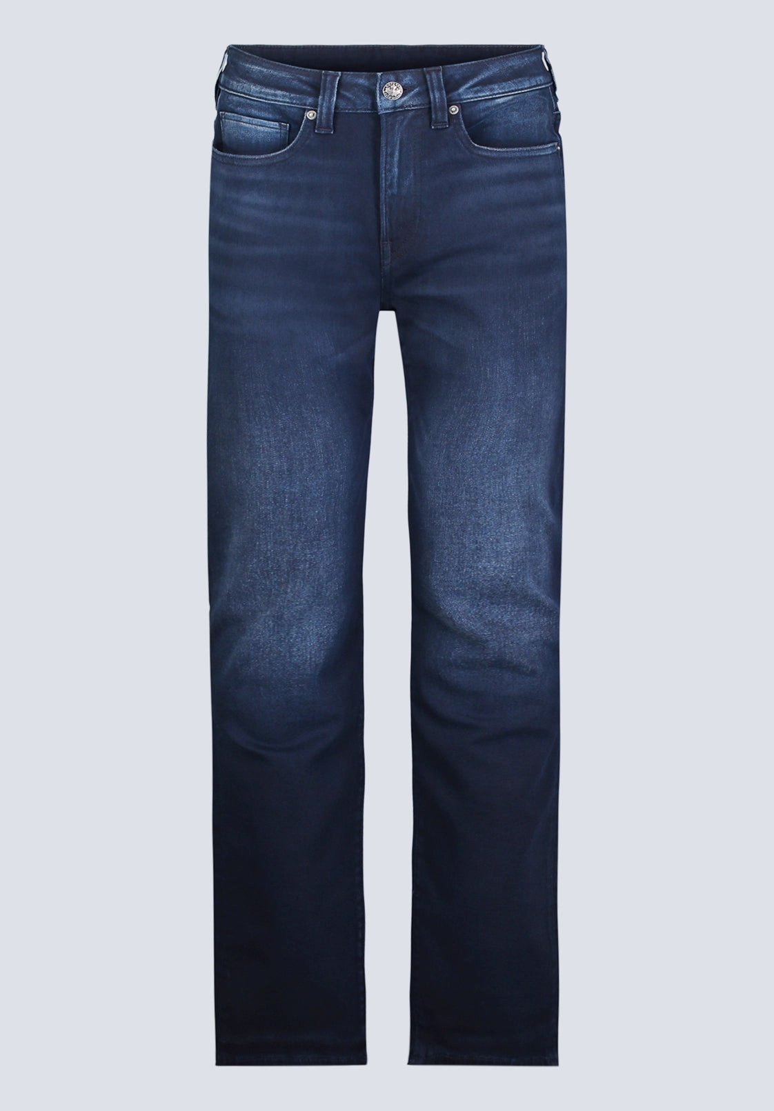 Raw Hem Design Bold Earthy Straight Six Men's Jeans, Dark Antique Blue - BM26013