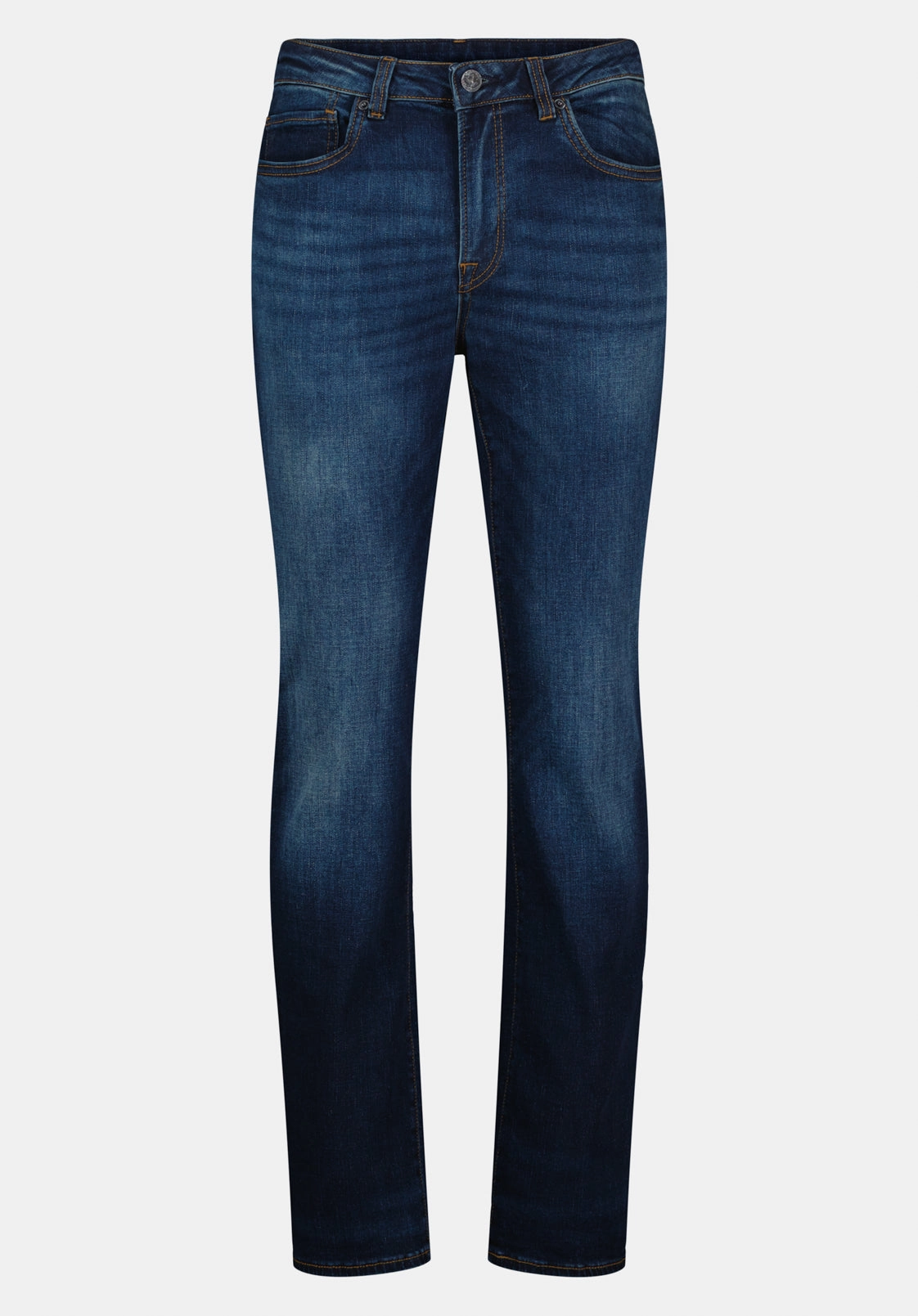 Wardrobe Staple Straight Six Men's Jeans in Authentic and Sanded Blue - BM22601