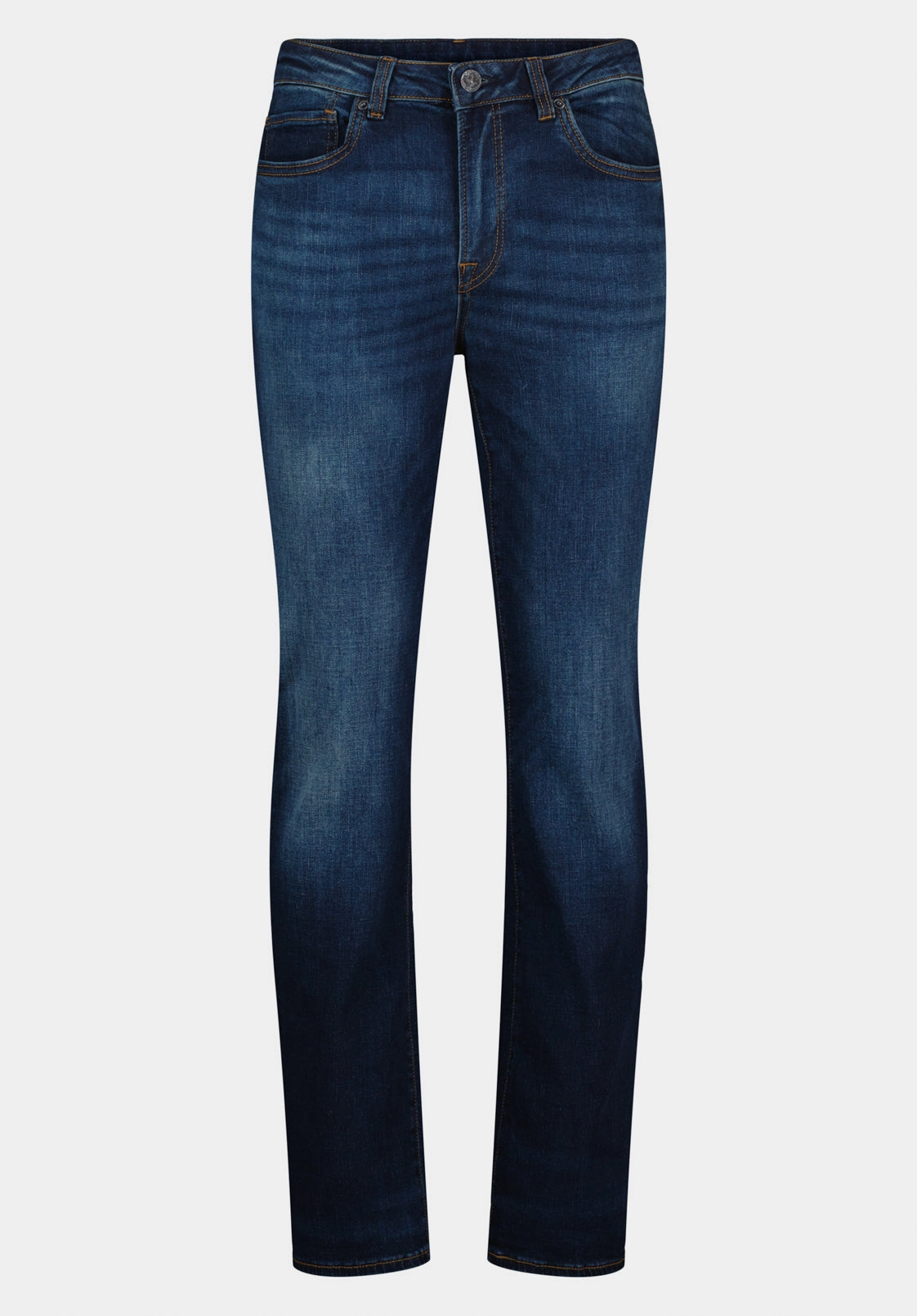 Modern Vibes Easy Wearing Straight Six Men's Jeans in Authentic and Sanded Blue - BM22601