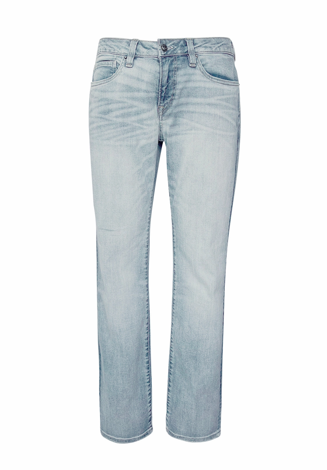 Straight Six Men's Jeans in Crinkled Light Blue - BM22762 Modern Casual