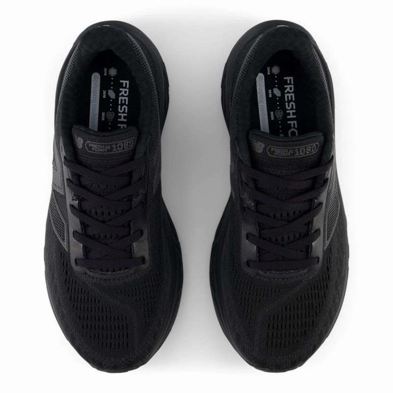 Sneaker Quality Dynamic Heel Cup Fresh Foam X 1080v14 - Black with Black Metallic and Phantom - Women's