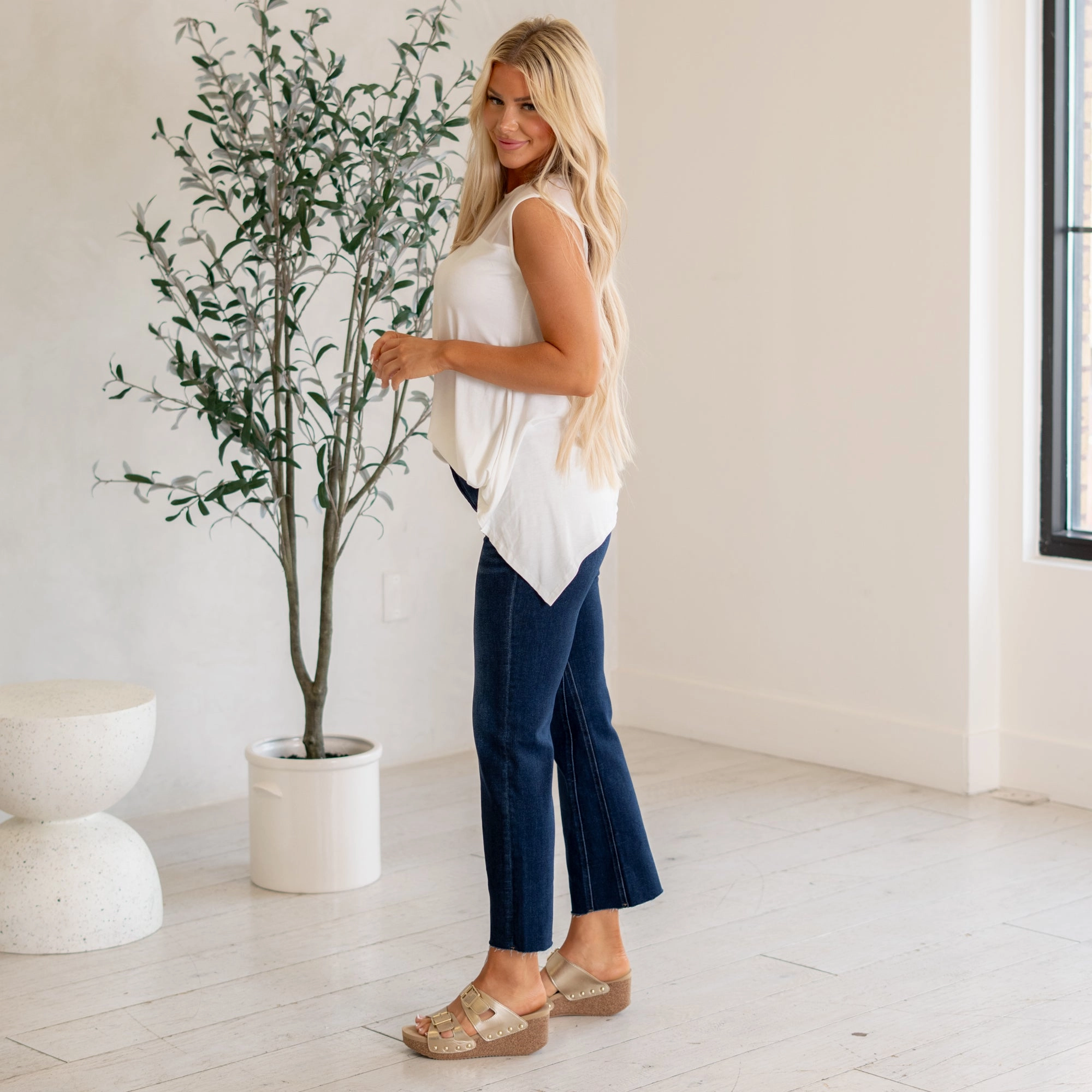 Timeless Wear Evermore Mid Rise Ankle Flare Regular & Plus Sizes