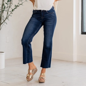 Evermore Mid Rise Ankle Flare Regular & Plus Sizes Timeless Waist Anytime Fit