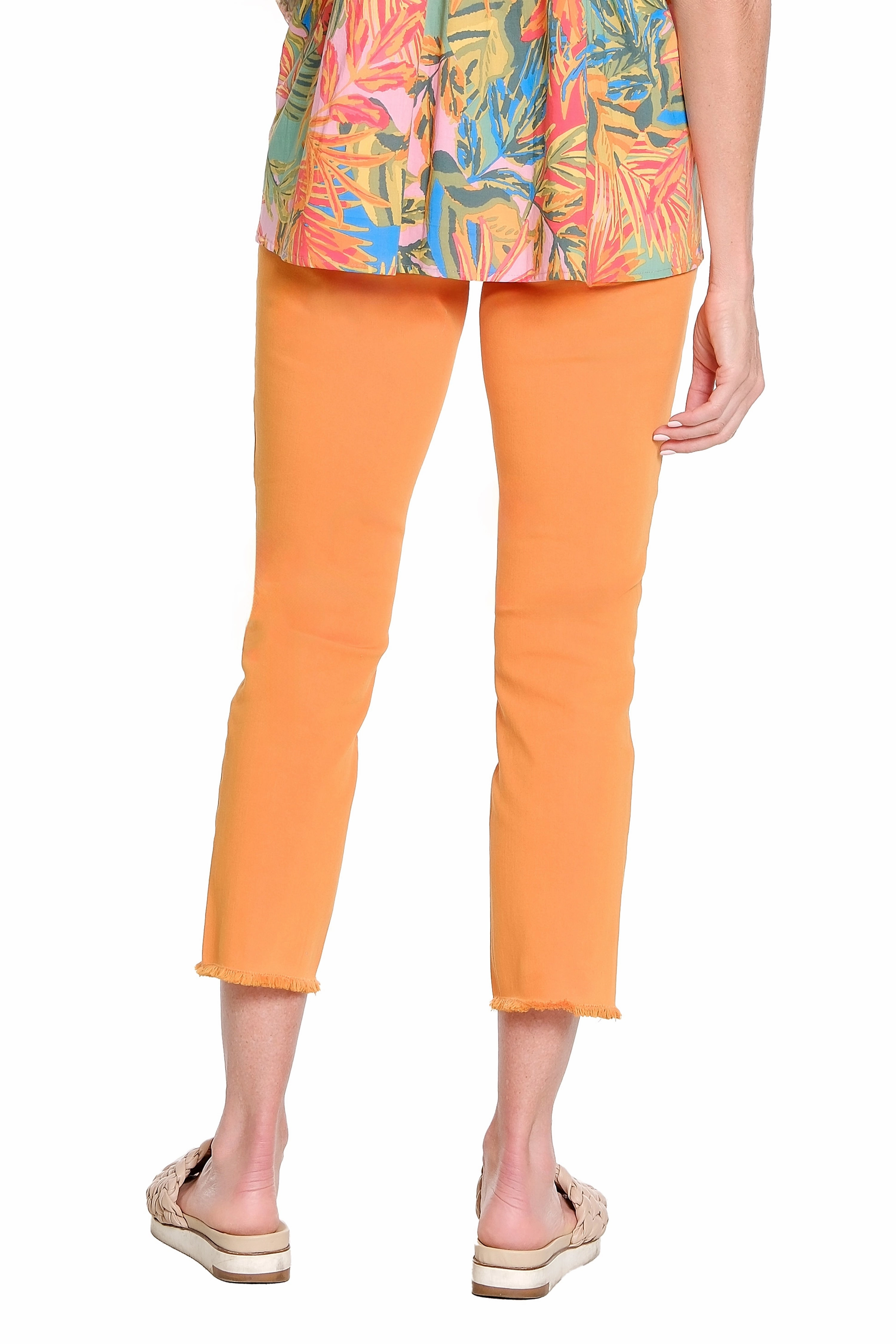 Stretch Pull-On Jean - Tangerine Cool Weather Go-to Wear