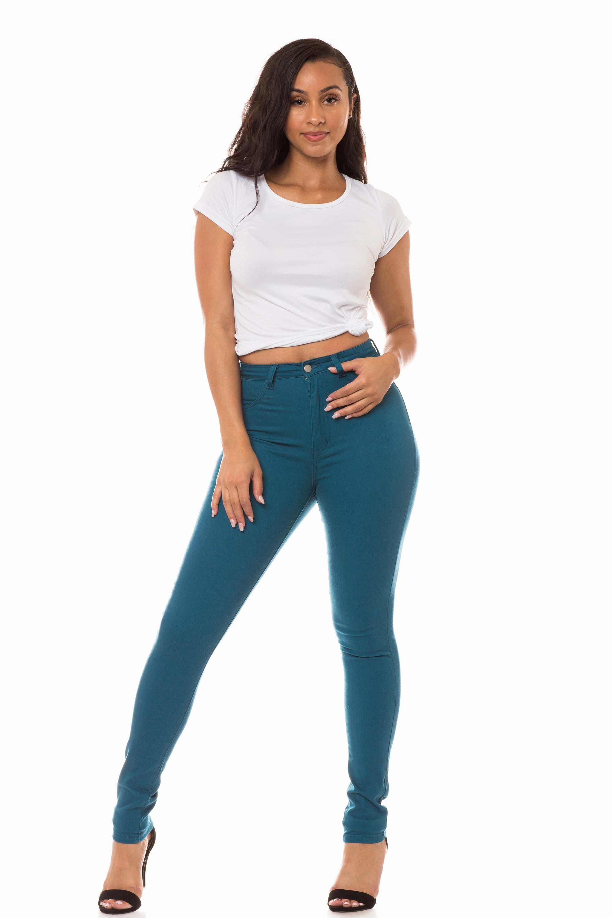 school outfit Advanced Stretch Recovery 4271 Women's Super High Waisted Skinny Jeans