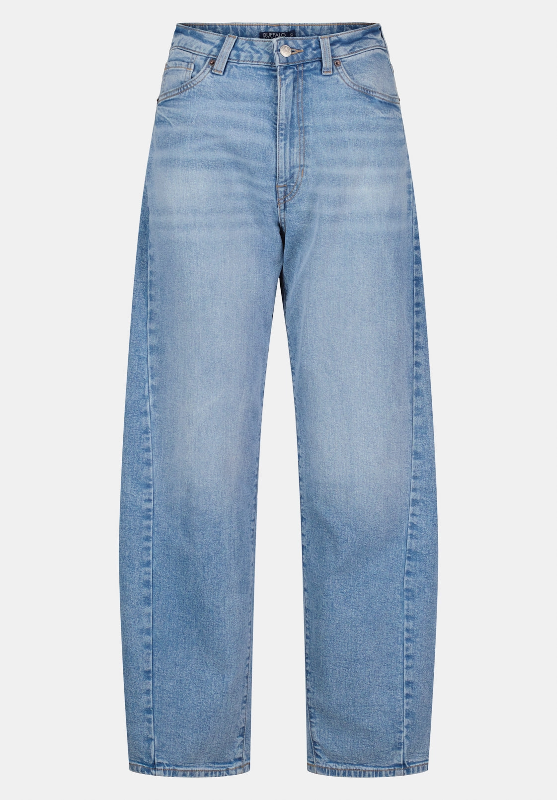 High Rise Barrel Barbara Women's Jeans, Vintage Blue - BL16072 Stylish Essentials Sleek Waist Design