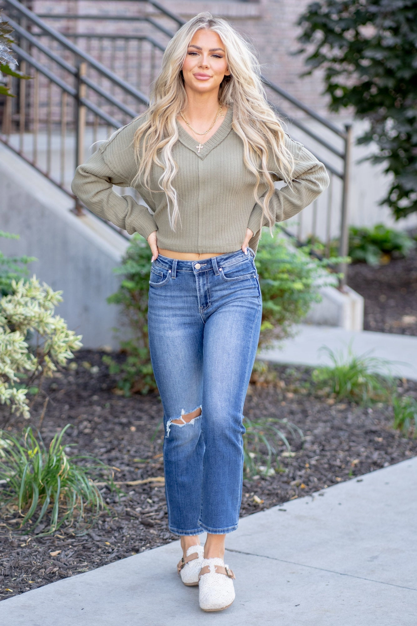 Sweater Weather High Rise Cropped Flare Regular & Plus Sizes Quick Comfort Wear Lightweight Layer