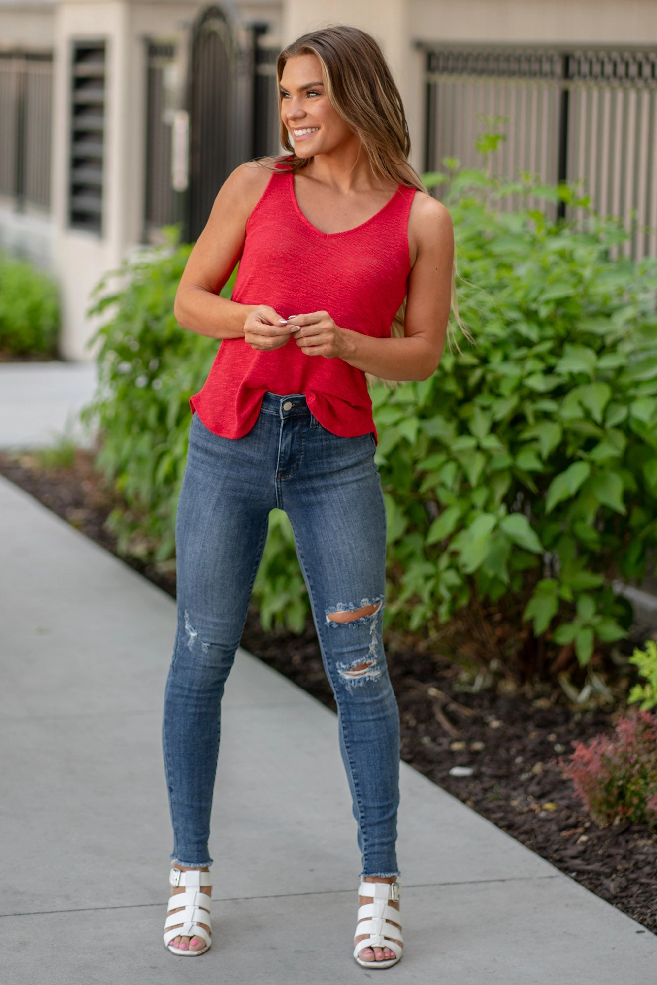 Take Me Back High Rise Distressed Skinny Regular & Plus Sizes Style Daily