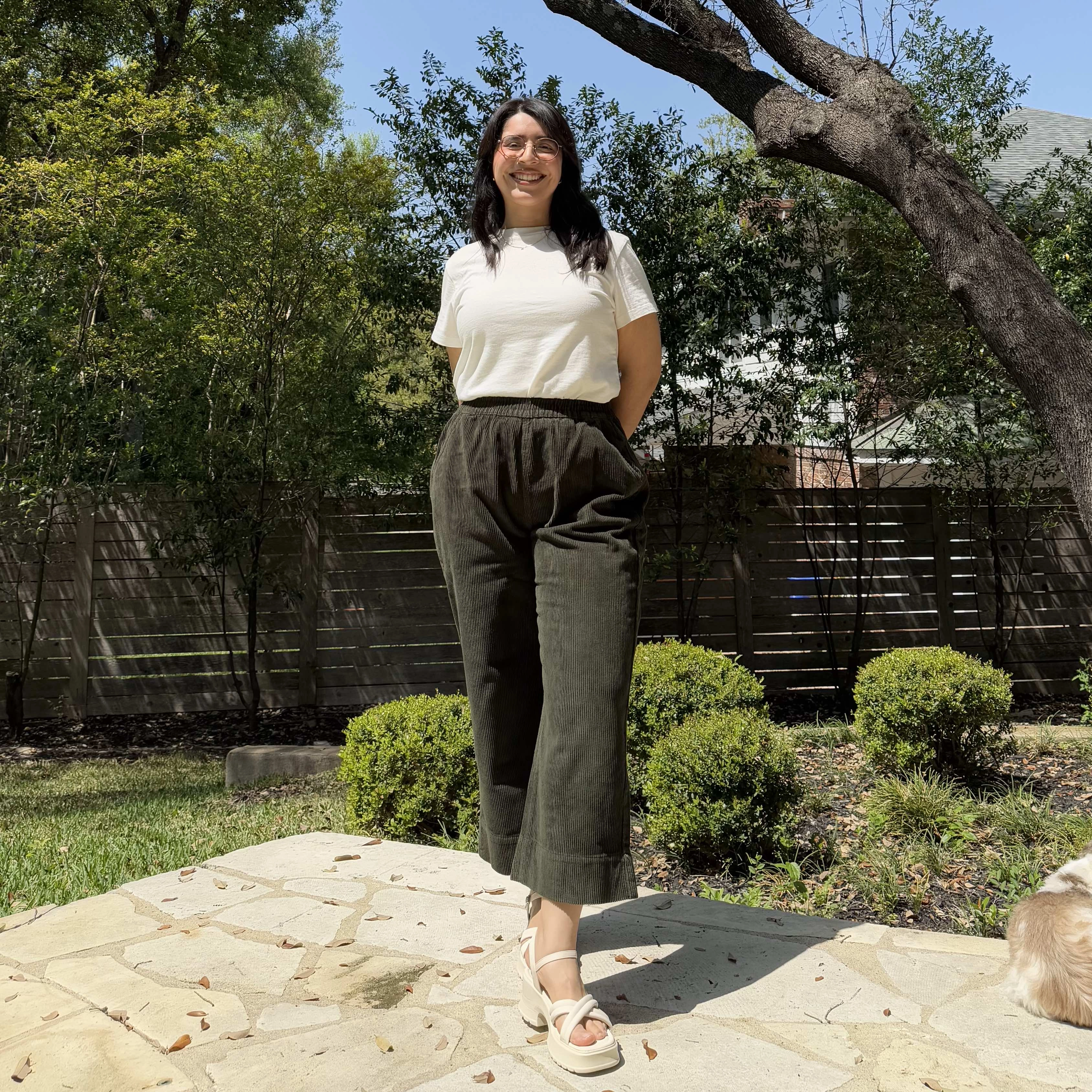 Comfortable Waistband Non slip grip 25 Inch Corduroy Pants - Olive *Clearance Sale*