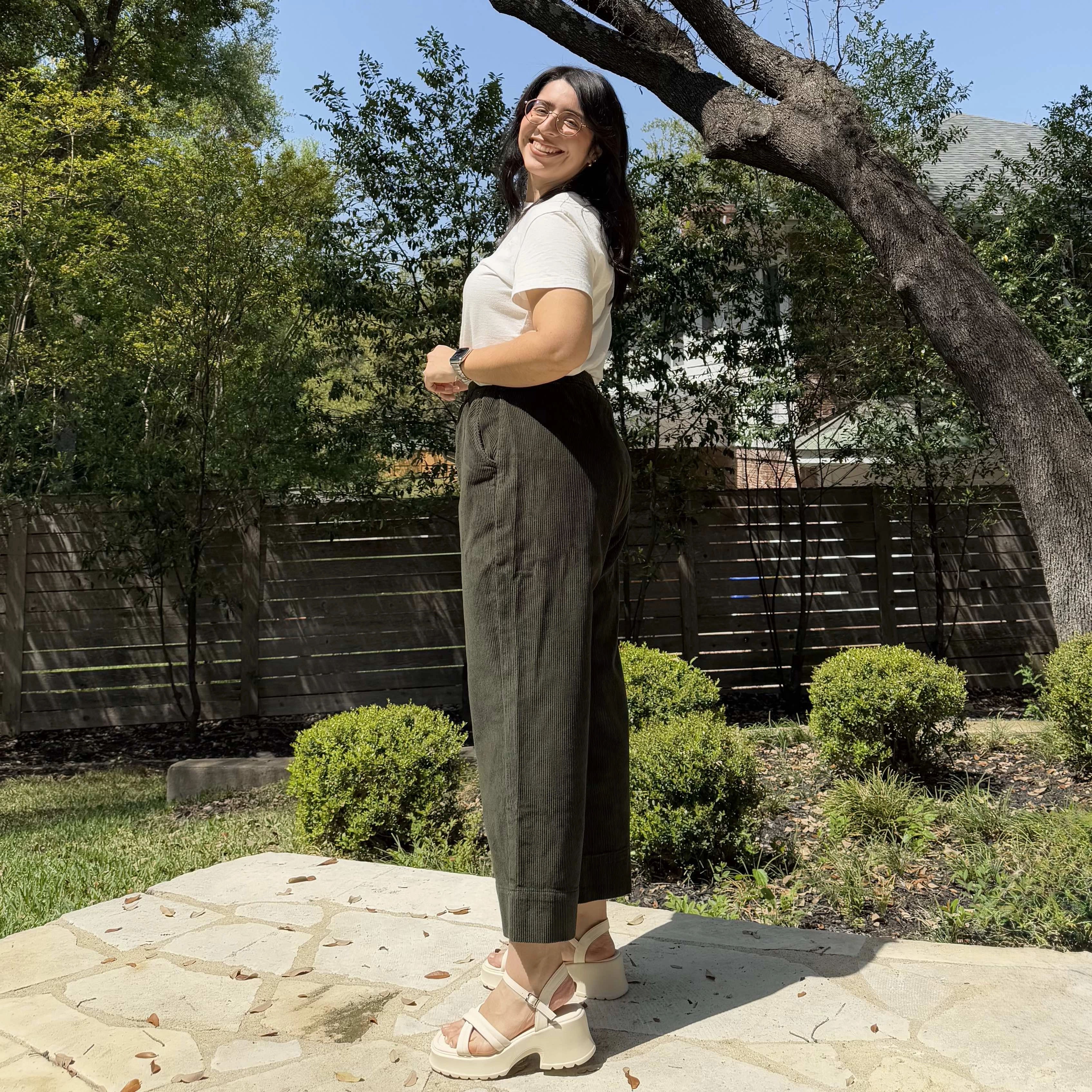 Trendy Comfort 25 Inch Corduroy Pants - Olive *Clearance Sale*