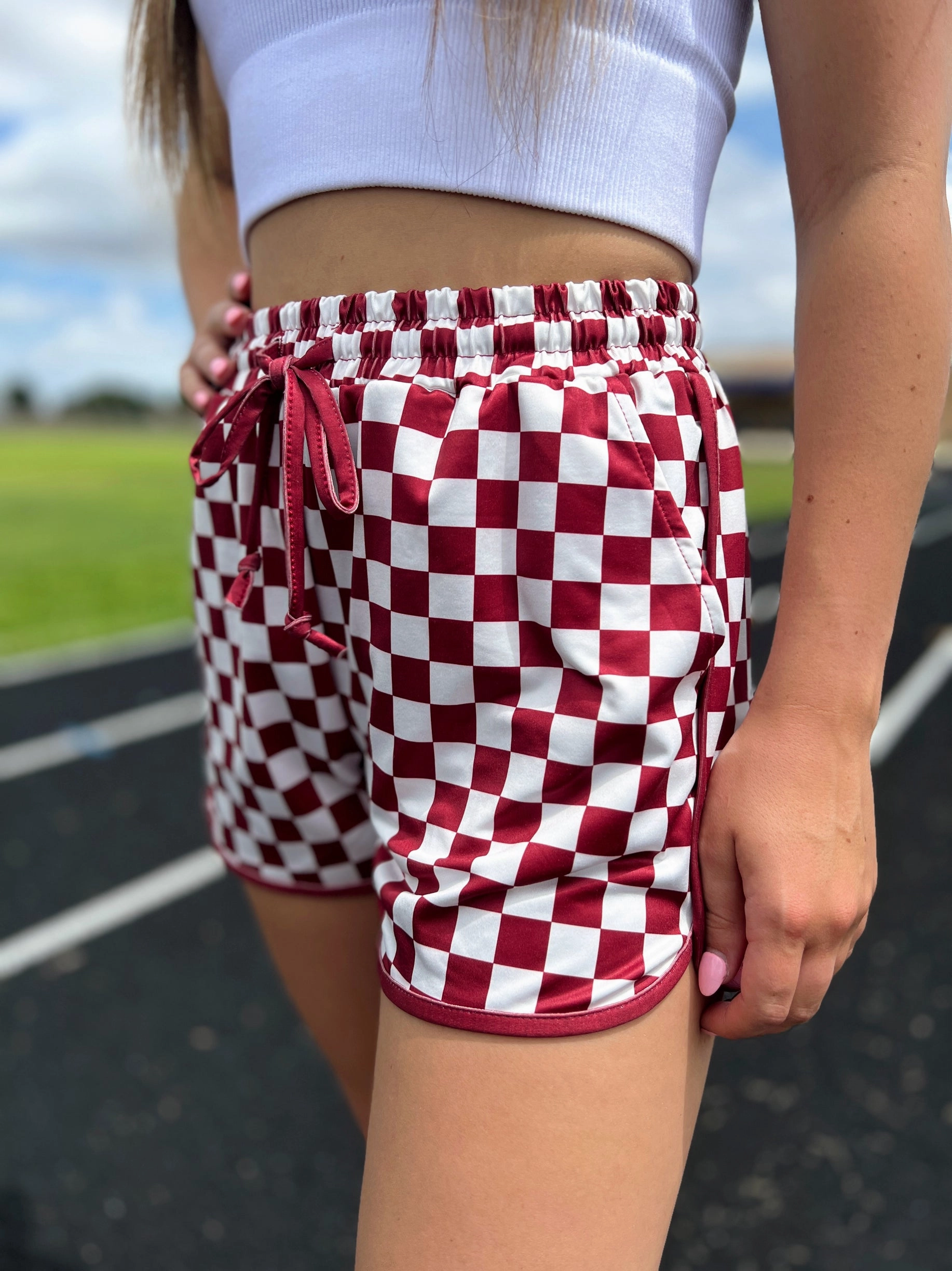 Sterling Kreek Maroon Pep Rally Shorts No Sagging