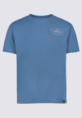 Non Irritating Seams CrossGrain Fabric Tesert Men's Graphic T-Shirt with Desert Daze Print, Moonlight Blue - BM24655