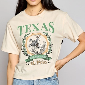 Texas Wild West Rodeo Tee Wind Resistant Fabric VentilatedBackPanel
