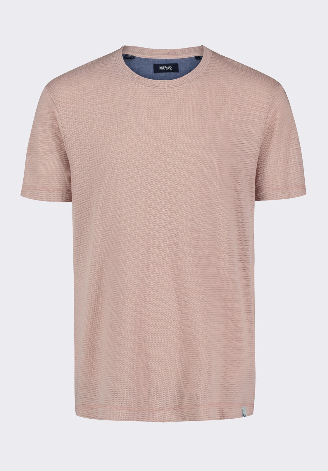 WindproofBarrierTechnology Karlton Men's Waffle-Knit Short-Sleeve Crewneck T-Shirt, Adobe Rose - BM24538