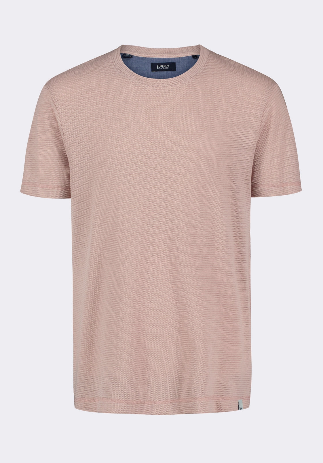 Karlton Men's Waffle-Knit Short-Sleeve Crewneck T-Shirt, Adobe Rose - BM24538 AllSeason Wearability