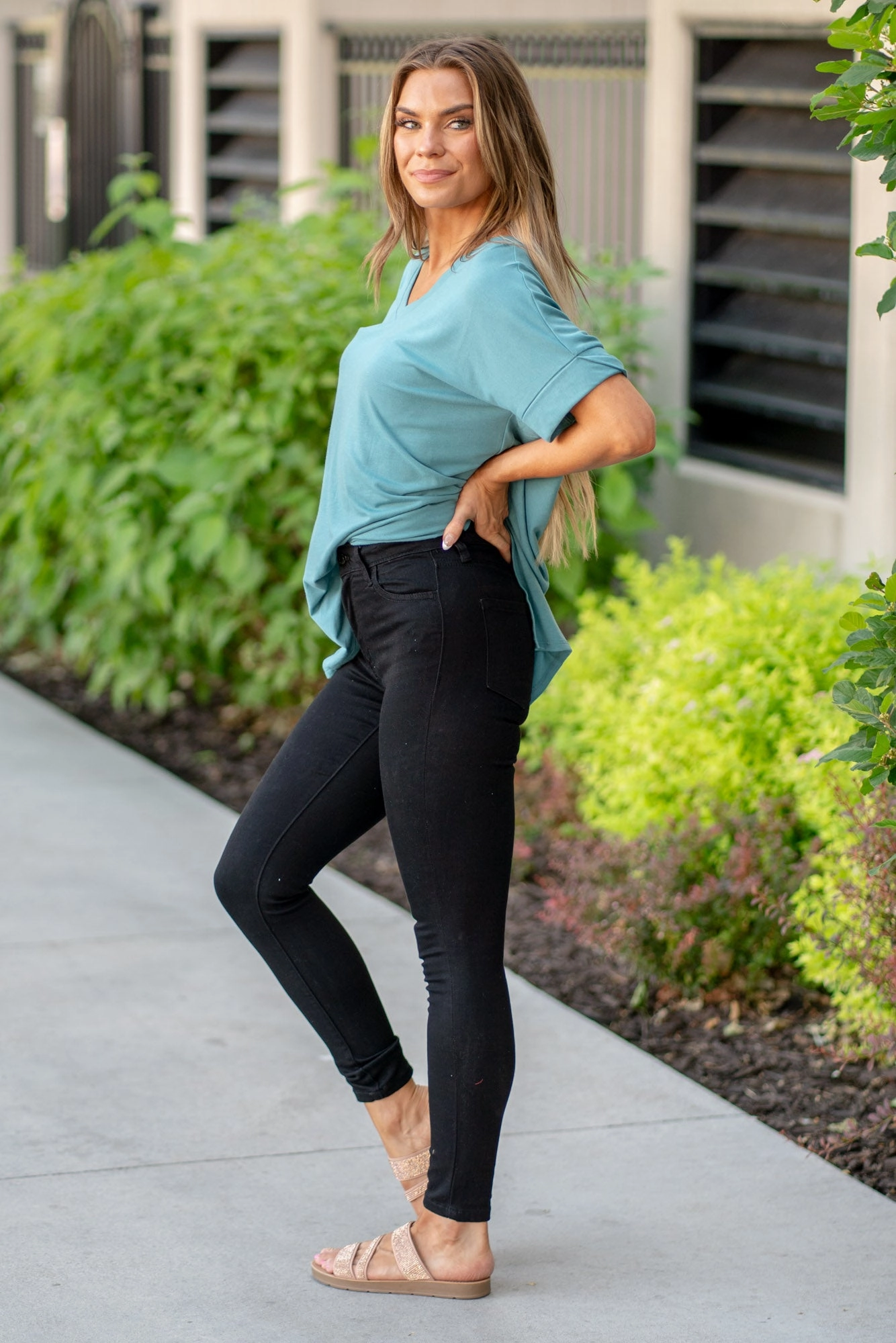 Work Ready Earthy That Jegging Black High Rise Skinny Regular & Plus Sizes