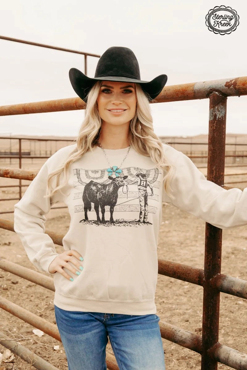 Drop Shoulder Design The Showman Sweatshirt