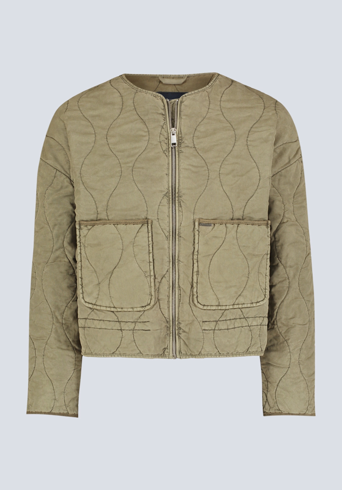 Annalee Women's Quilted Cropped Jacket, Olive Green - JK0025H Lightweight Material