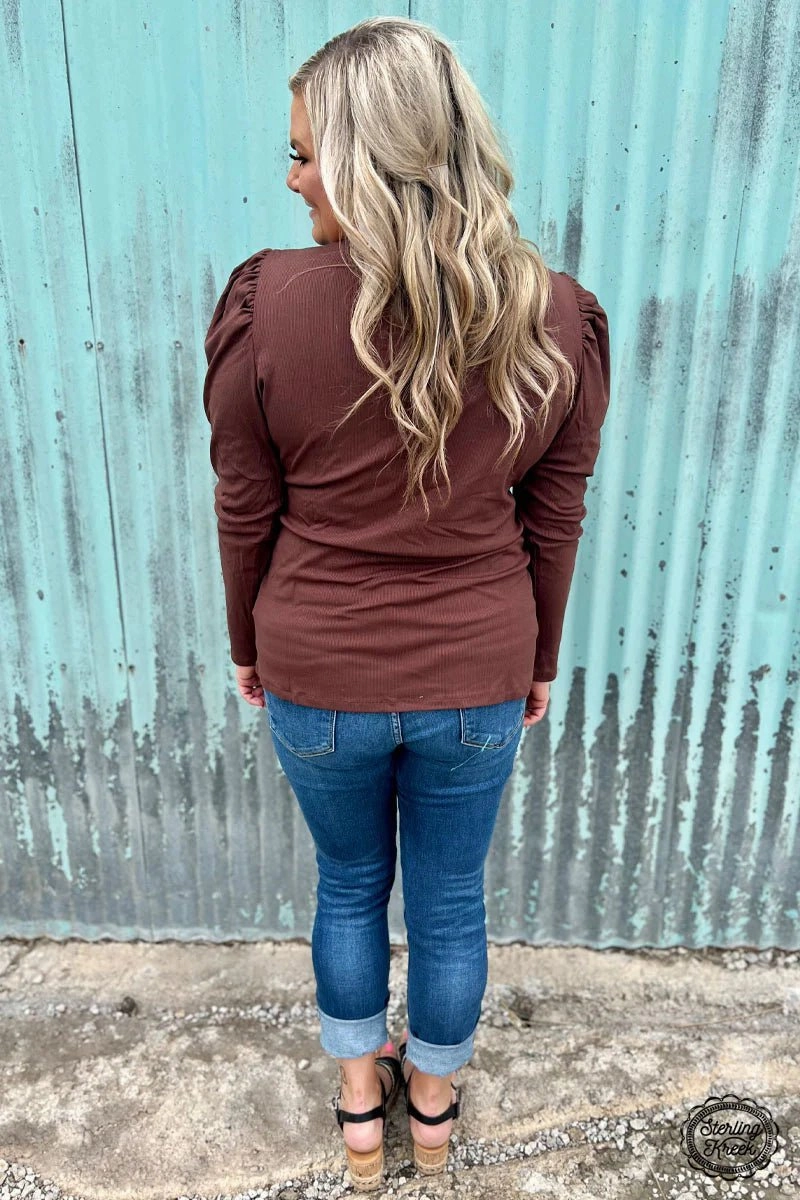 MultiFunctionalDesign Something Classy Brown Top