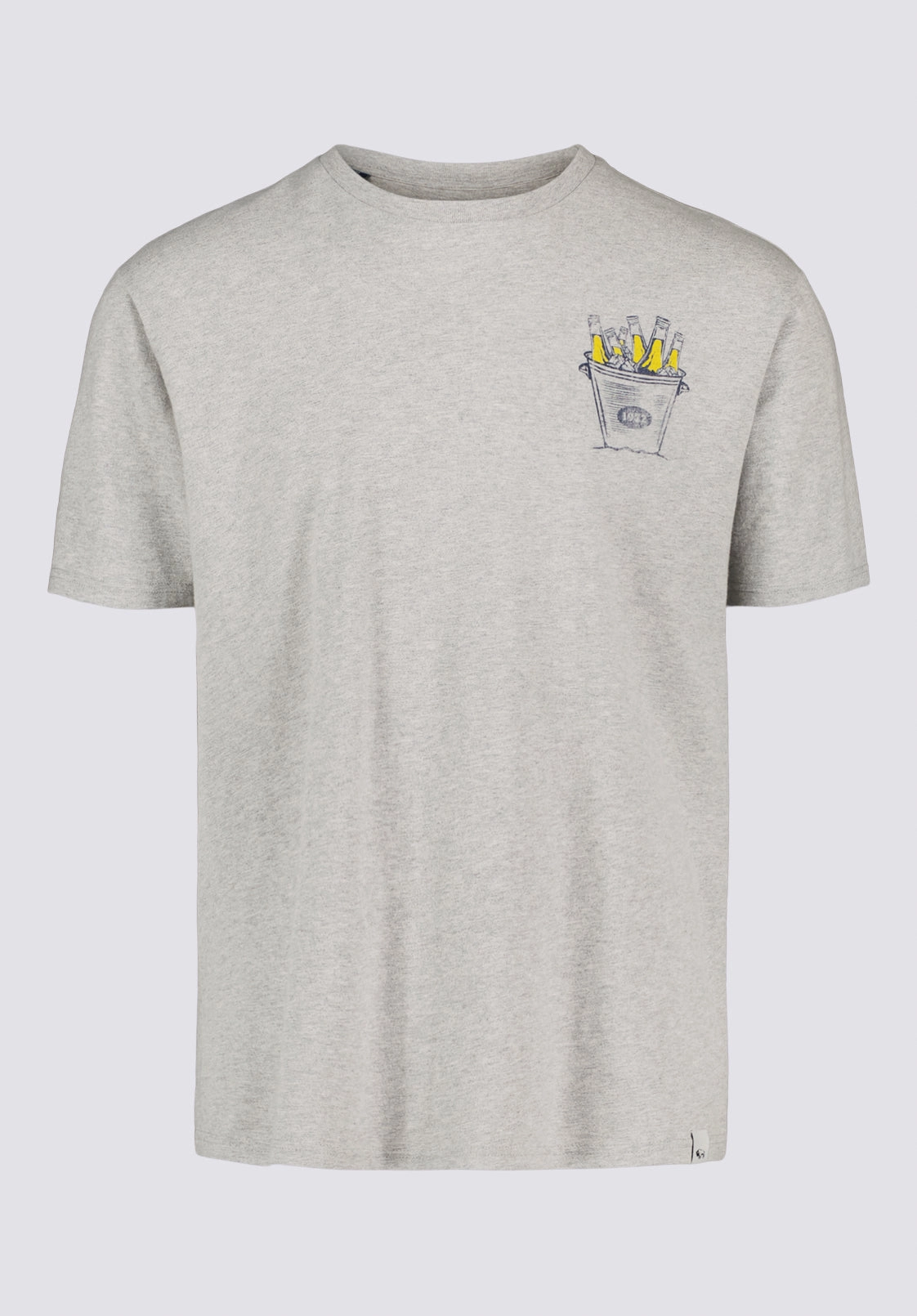 Thirsk Men's Graphic T-Shirt with Spirit of Summer Print, Heather Grey - BM24659 Bold Design