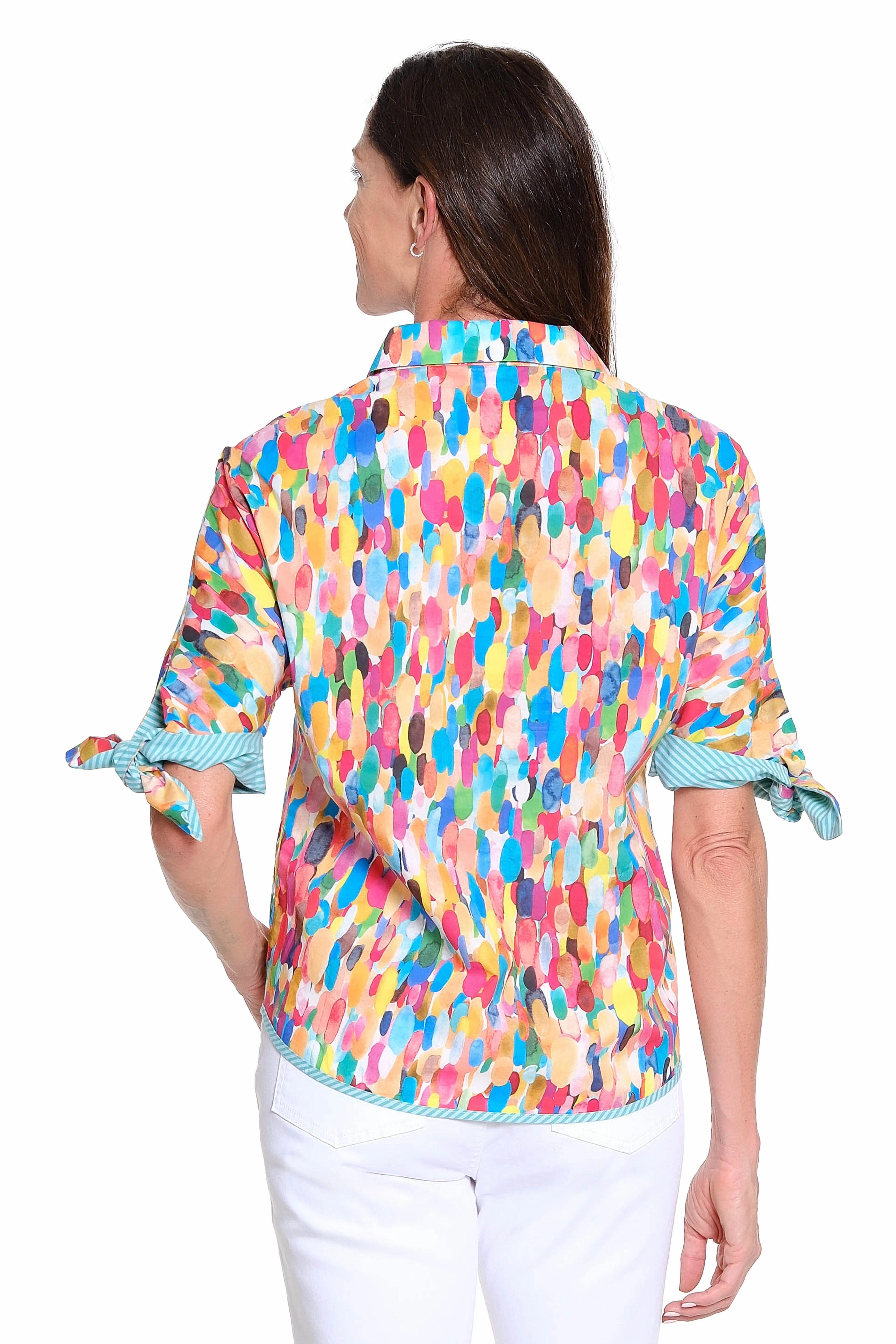 Tie Sleeve Camp Shirt ?C Multi LowMaintenanceMaterial