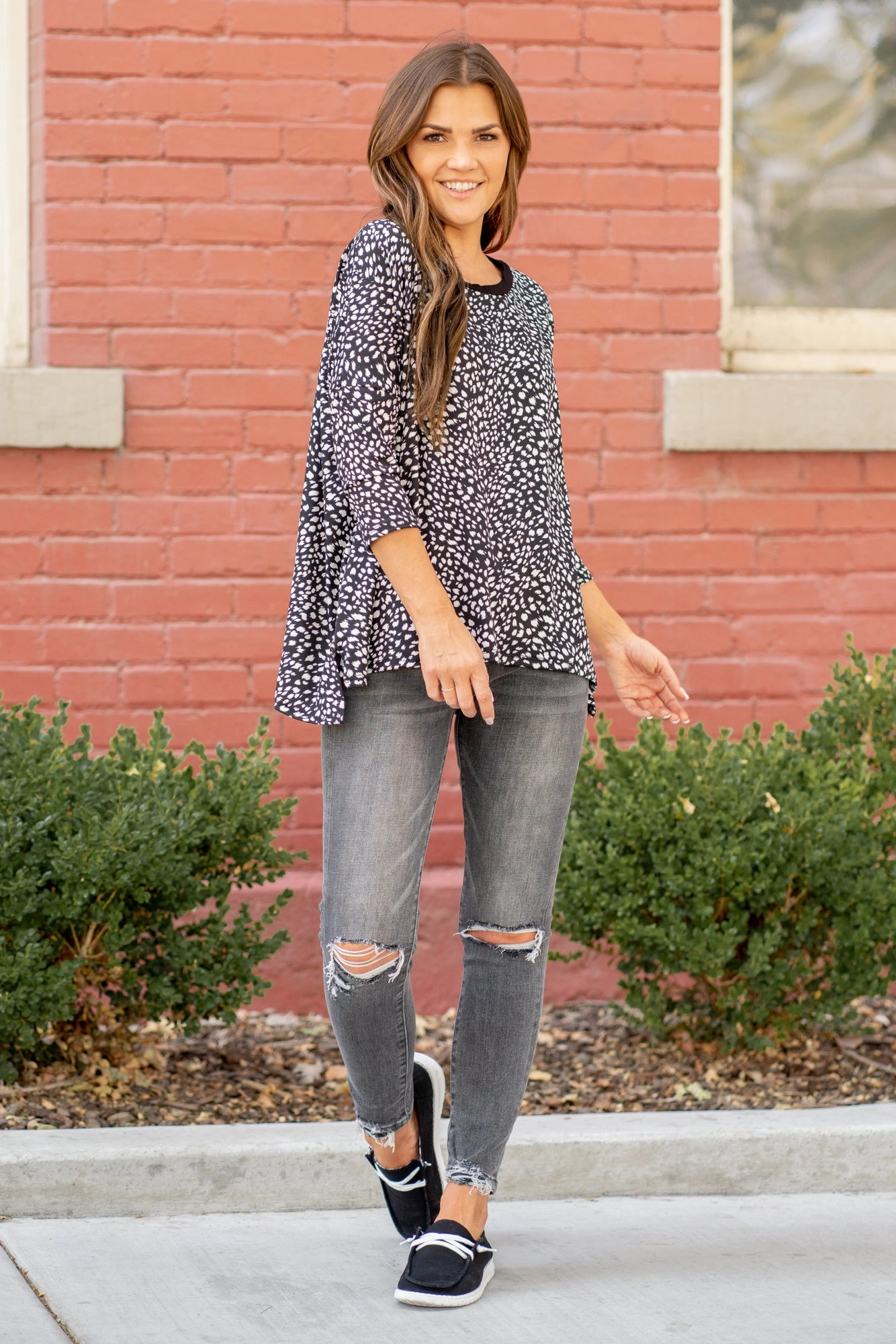 Leopard Knit Oversized Top Youth fashion Neutral Tones