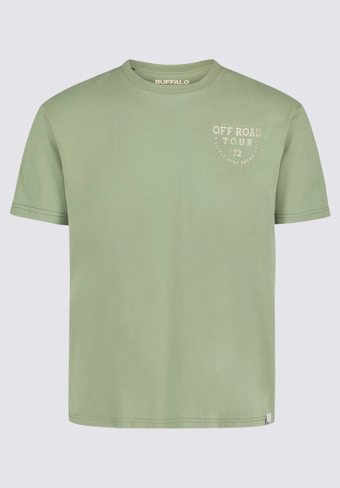 Toffroad Men's Graphic T-Shirt with Off Road Tour Print, Hedge Green - BM24657 SunProtective