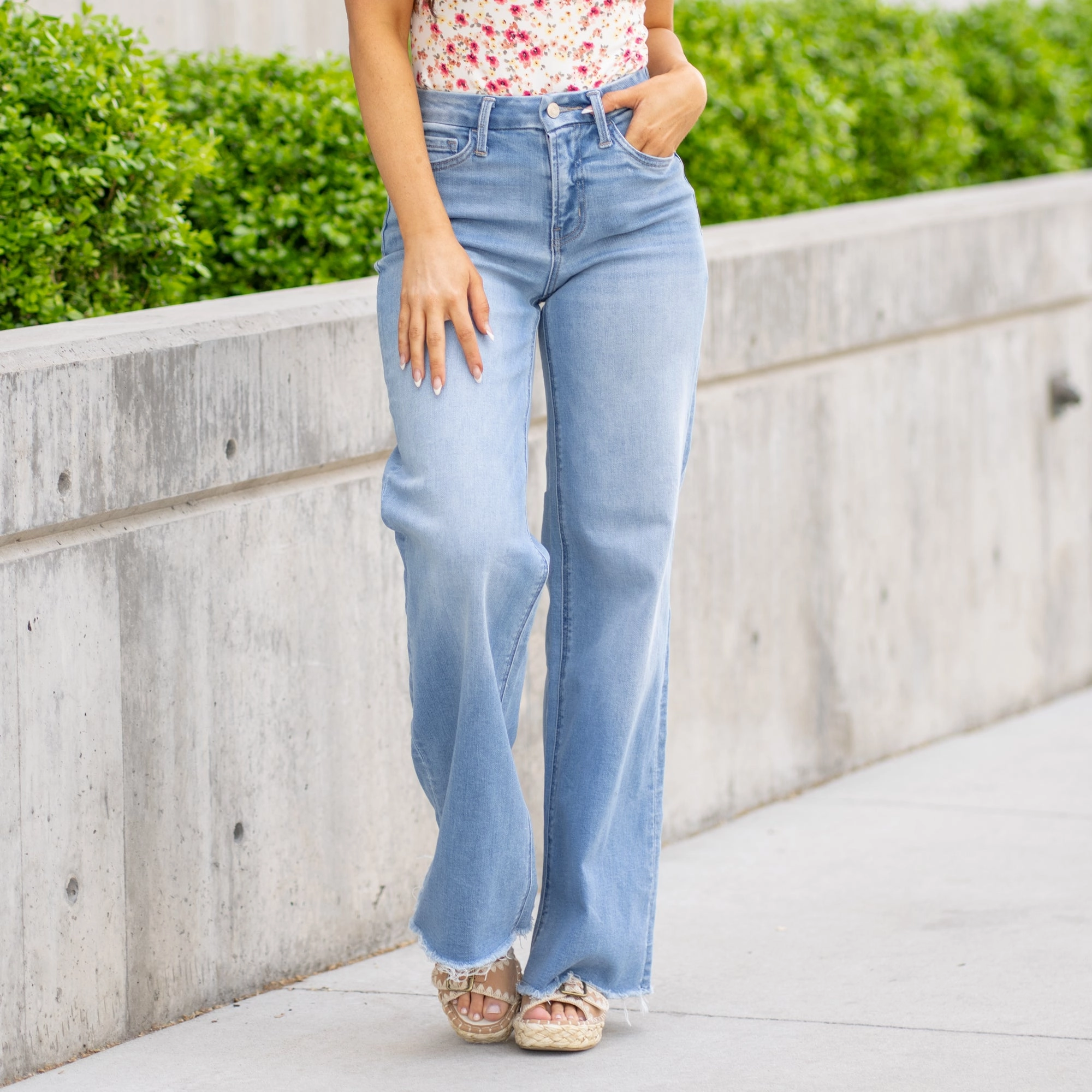 Classic Fit Tailored Silhouette Toll-Free High Rise Wide Leg Regular & Plus Sizes