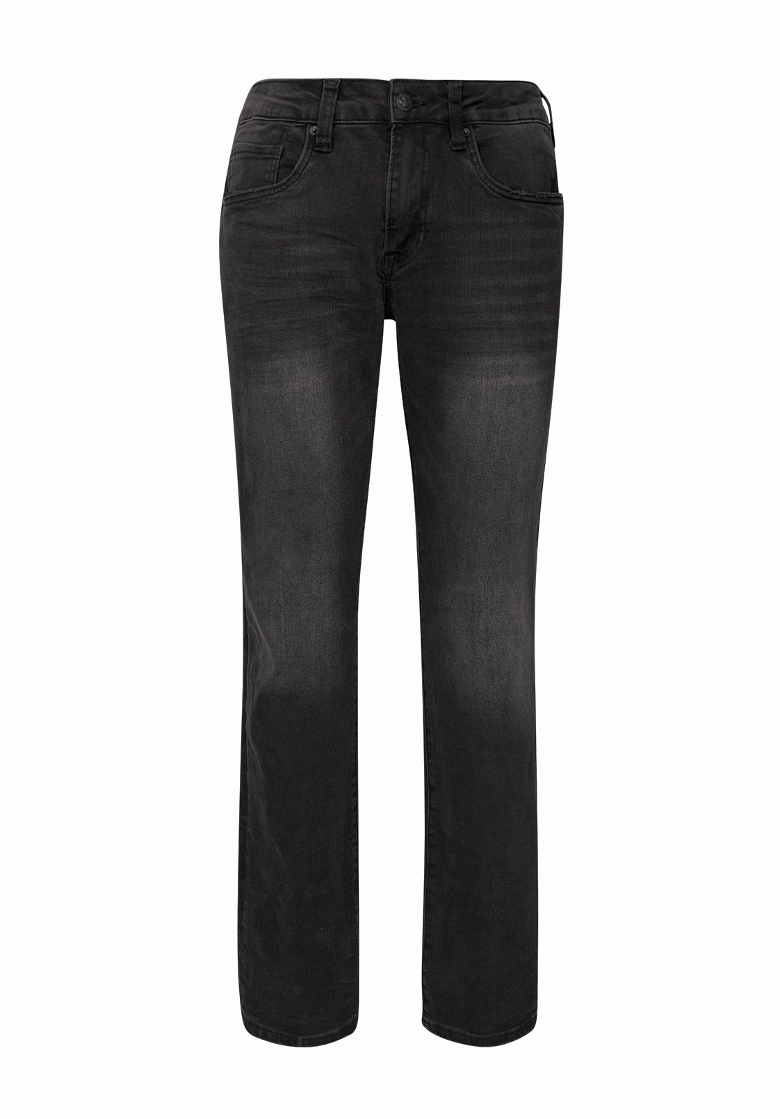 Straight Six Men's Jeans in Crinkled and Sanded Black - BM22614 Earthy Music Event