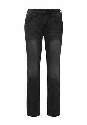Straight Six Men's Jeans in Crinkled and Sanded Black - BM22614 Earthy Music Event