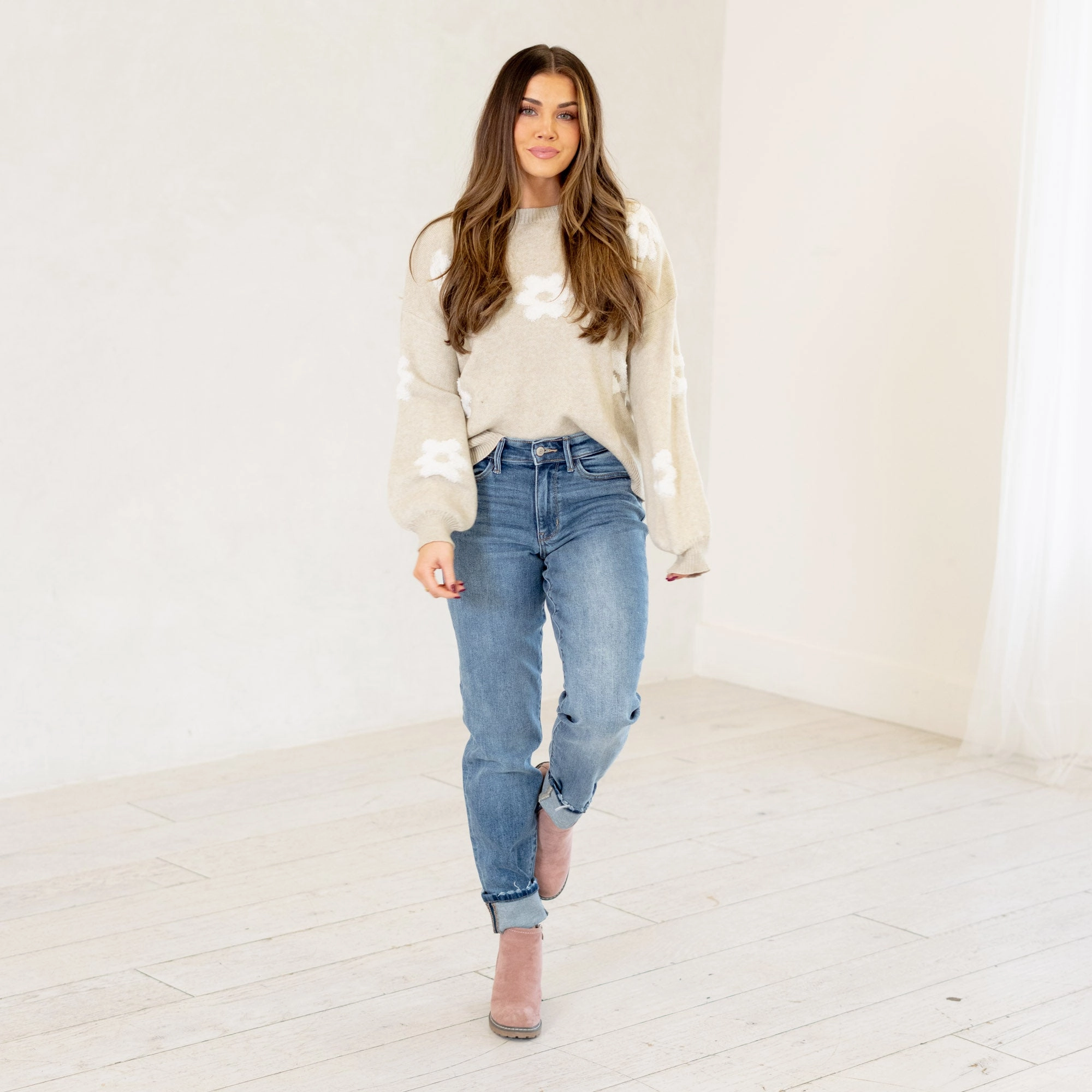 Desert Dusk Mid Rise Vintage Wash Boyfriend Regular & Plus Sizes Minimalist Traveler Gear Bold Look