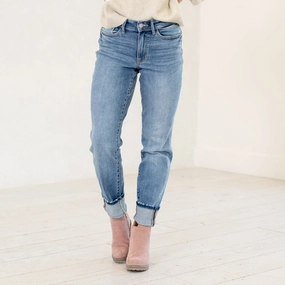 Desert Dusk Mid Rise Vintage Wash Boyfriend Regular & Plus Sizes All Round Fit Wardrobe Fit