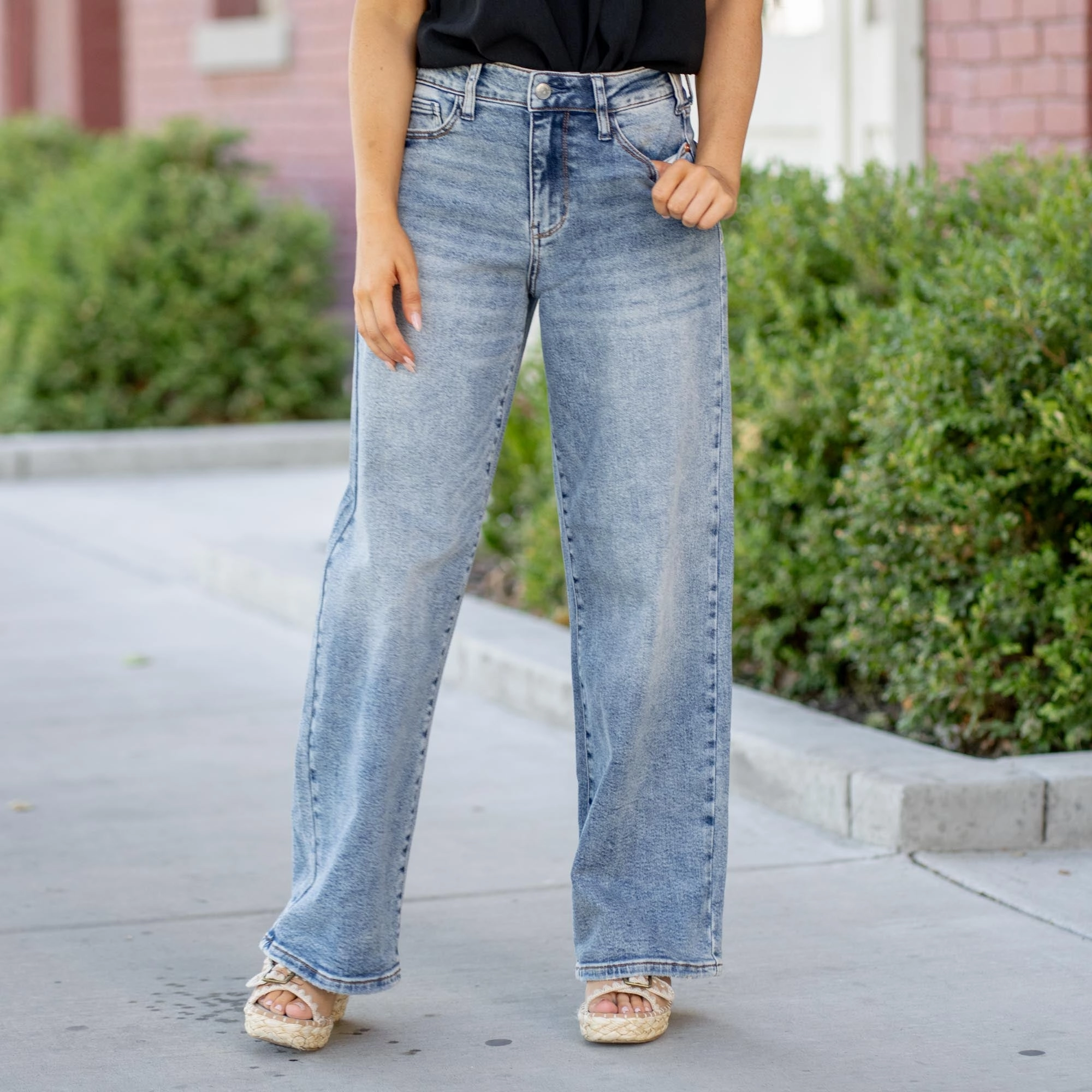 Wilhemina Whisper Wash High Rise Bootcut Regular & Plus Sizes Daily Wear Summer Vibes Music Event