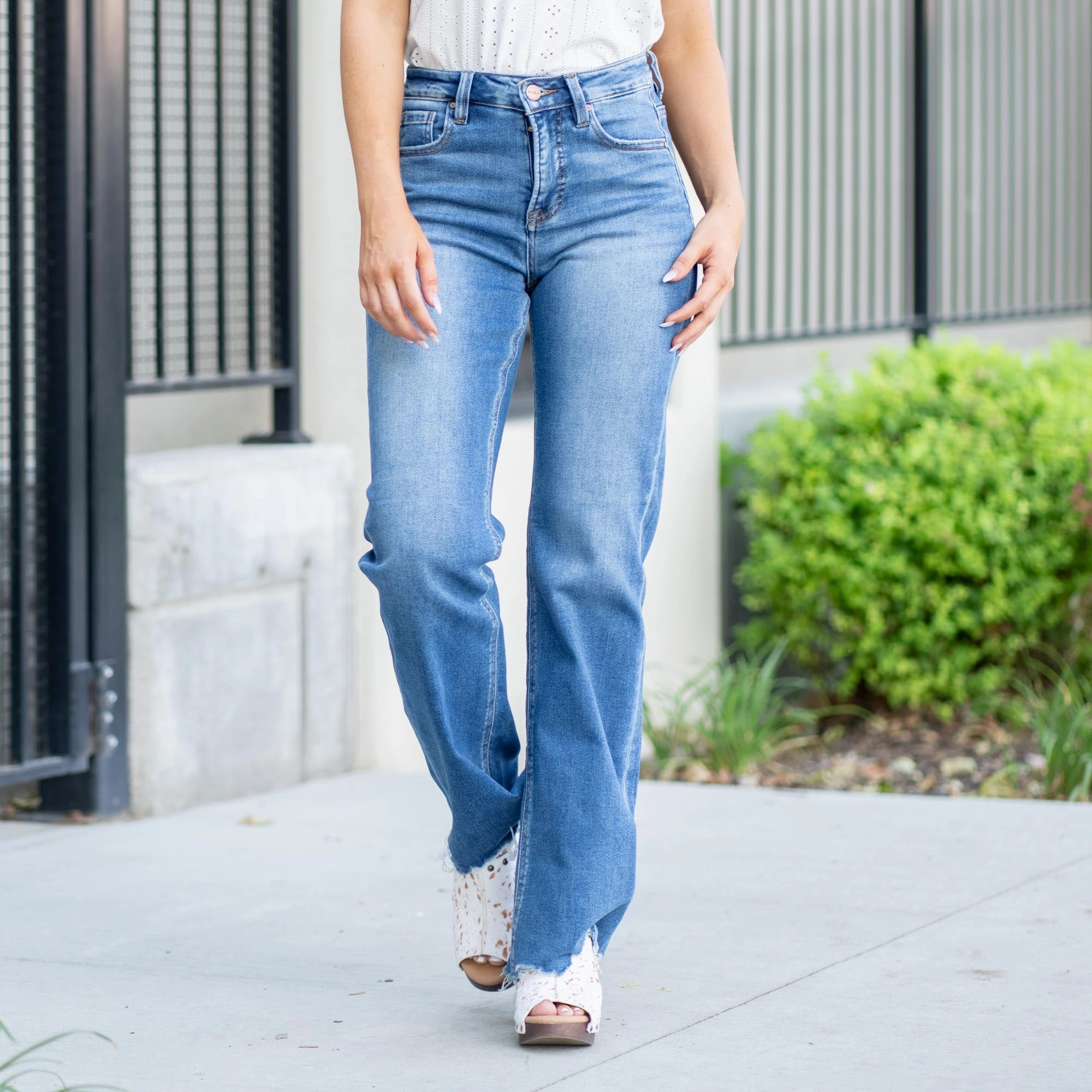 True Balance Tummy Control Top Raw Hem Wide Leg Regular & Plus Sizes Ready For All Anti Sagging Technology