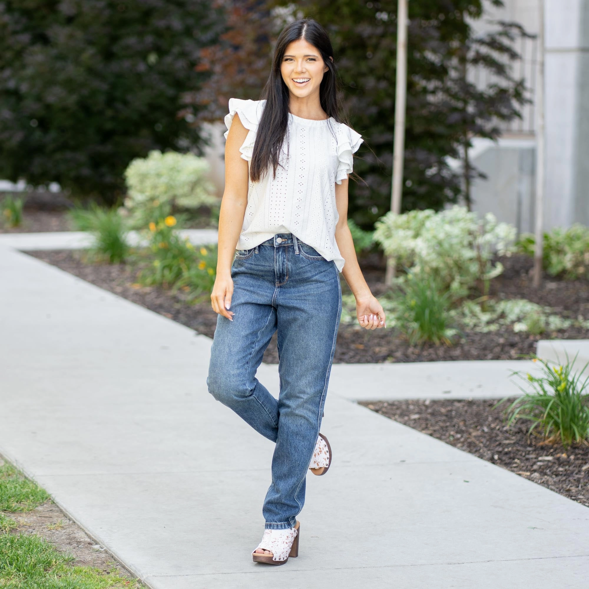 True Form High Rise Rigid Magic Straight Leg Regular & Plus Sizes Vintage Inspired Weave Timeless Choice