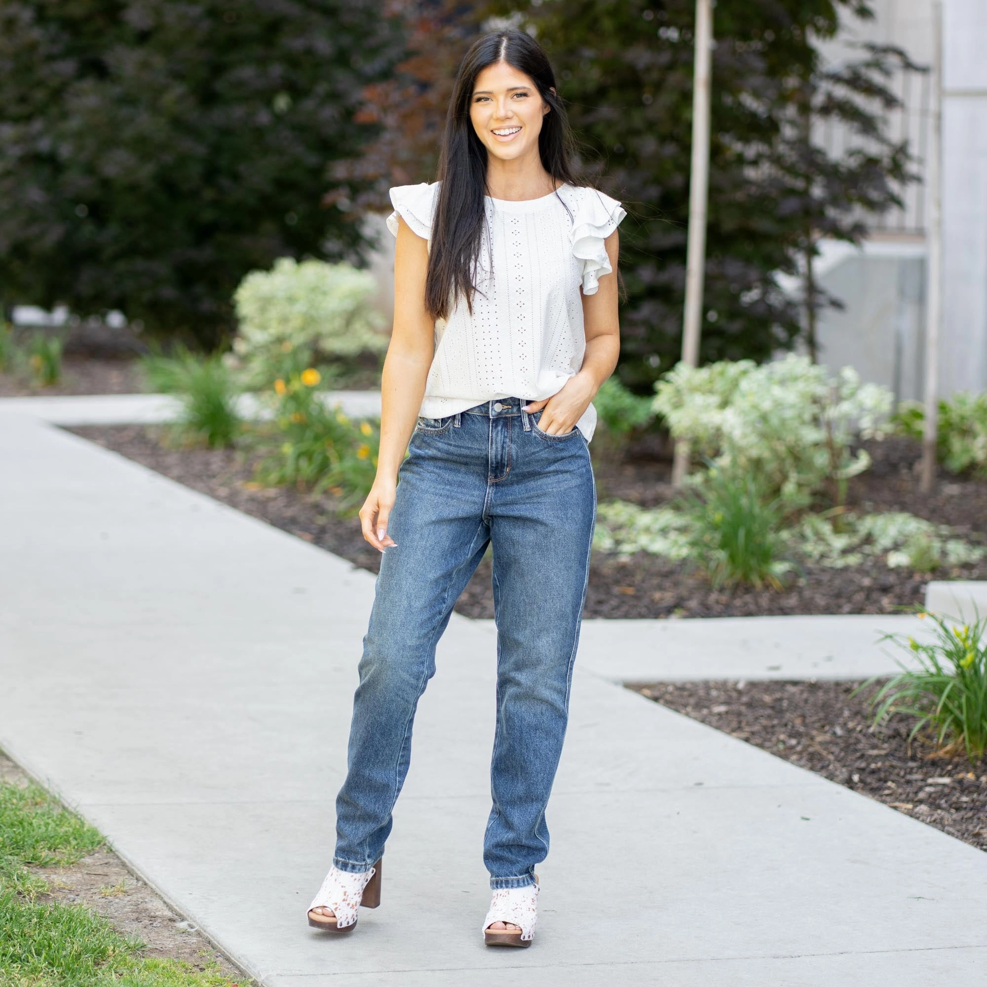 Trusted Outfit Stretch Fabric True Form High Rise Rigid Magic Straight Leg Regular & Plus Sizes