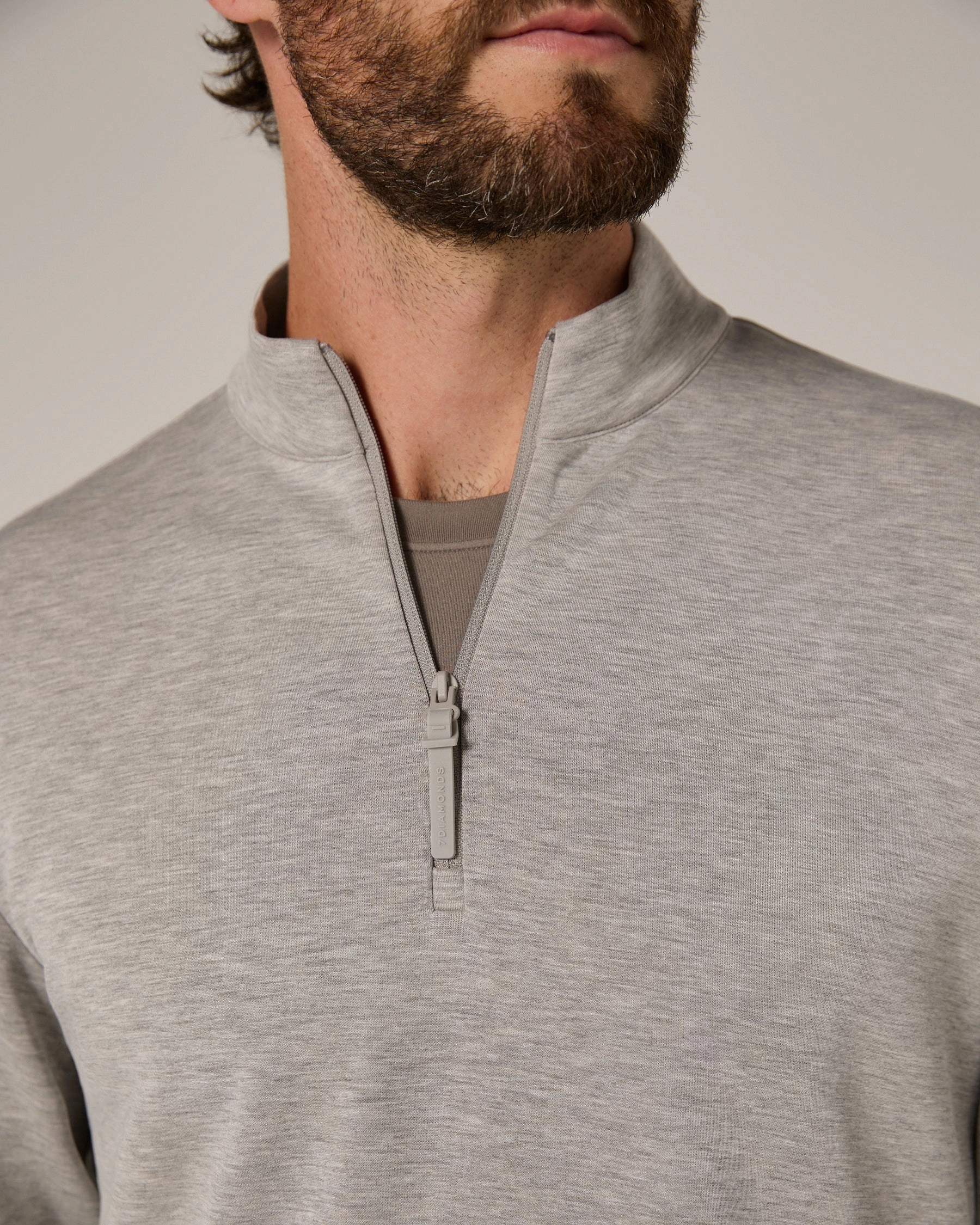 Rev Quarter Zip | Heather Grey Garment Wash